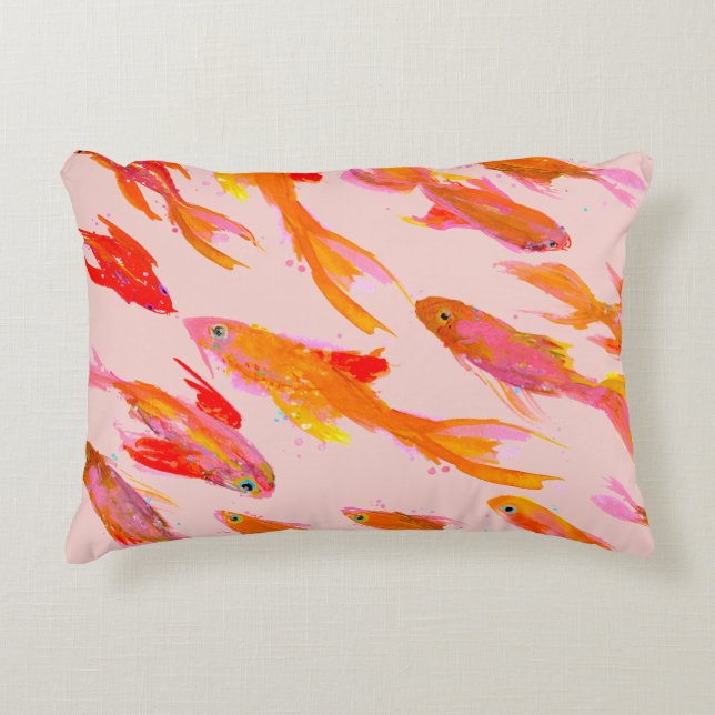 Summer Goldfish Accent Pillow (Front)