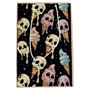 Summer Goth Skulls Ice Cream Spooky Medium Gift Bag