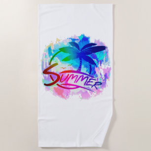 Summer graphic  beach towel