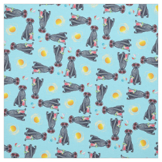 Summer Great Dane Fabric (Swatch)