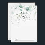 Summer Green Eucalyptus Leaf Wedding Well Wishes Advice Card<br><div class="desc">This summer green eucalyptus leaf wedding well wishes advice card is perfect for a modern wedding. The design features beautiful hand-painted watercolor green eucalyptus leaves, inspiring natural charm. These cards are perfect for a wedding, bridal shower, baby shower, graduation party & more. Personalize the cards with the names of the...</div>
