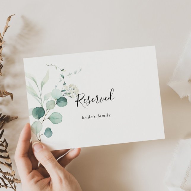 Summer Green Eucalyptus Wedding Reserved Sign (Creator Uploaded)