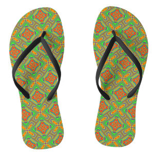 Summer Green Flip Flops