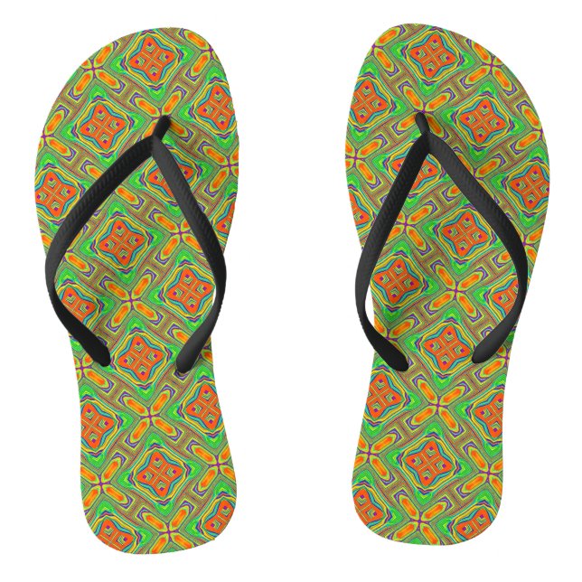 Summer Green Flip Flops (Footbed)
