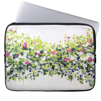 Summer Green Floral Laptop Sleeve
