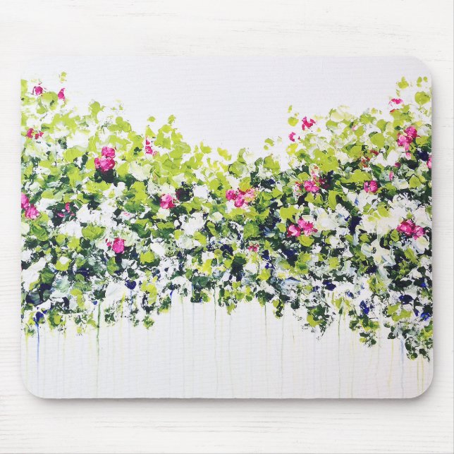 Summer Green Floral Mousemat Mouse Pad (Front)