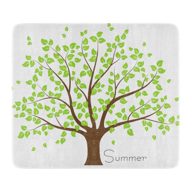 Summer Green Tree Cutting Board (Front)