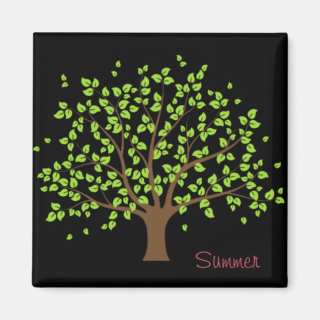 Summer Green Tree Magnet (Front)