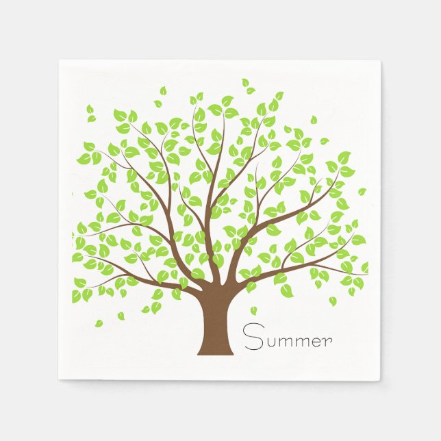 Summer Green Tree Napkin (Front)