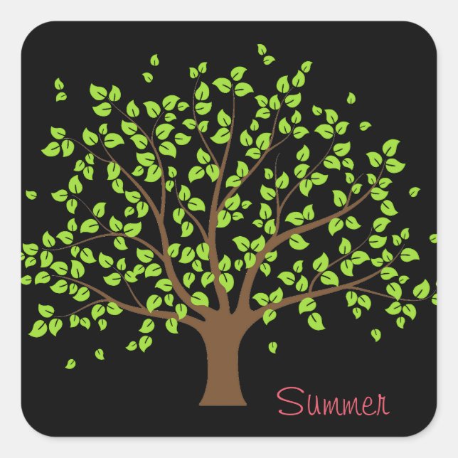 Summer Green Tree Sticker (Front)