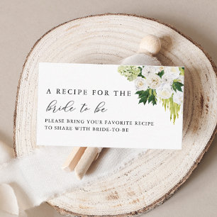 Summer Greenery Bridal Shower Share A Recipe Enclosure Card