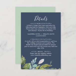 Summer Greenery   Navy Details Enclosure Card
