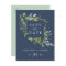 Summer Greenery | Navy Save the Date Postcard