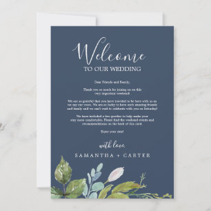 Summer Greenery   Navy Welcome Letter & Itinerary