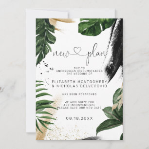 Summer Greenery   Postponed Wedding Announcement