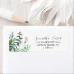 Summer Greenery Return Address Label<br><div class="desc">These summer greenery return address labels are perfect for an elegant midsummer wedding. The botanical design features a lush arrangement of painted watercolor eucalyptus, greenery, and green leaves with subtle sprigs of blush pink blossoms. These labels can be used for a wedding, bridal shower, special event or any time you...</div>