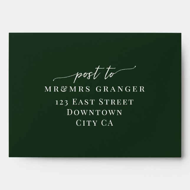 Summer Greenery rustic Envelope (Front)