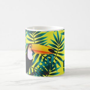 Summer Greenery Tropical Toucan Jungle Foliage Coffee Mug