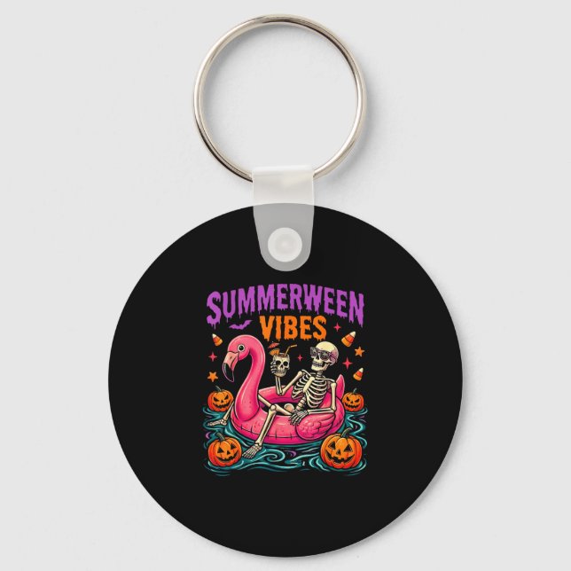 Summer halloween skeleton costume spooky keychain (Front)