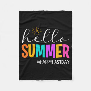 Summer Happy Last Day School Teacher Student 1  Fleece Blanket