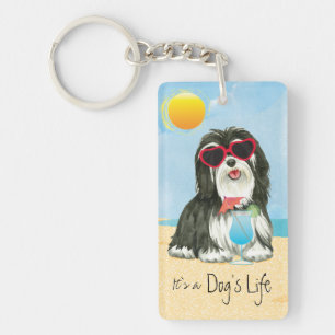Summer Havanese Keychain