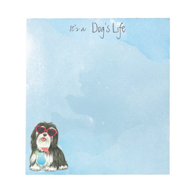 Summer Havanese Notepad (Front)