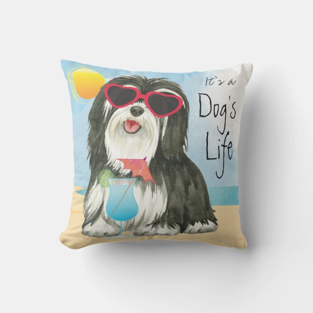 Summer Havanese Outdoor Pillow (Front)