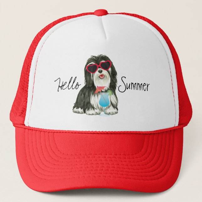 Summer Havanese Trucker Hat (Front)