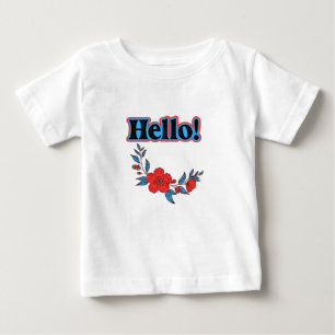 Summer Hello Flower Baby T-Shirt