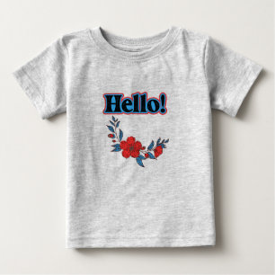 Summer Hello Flower Baby T-Shirt