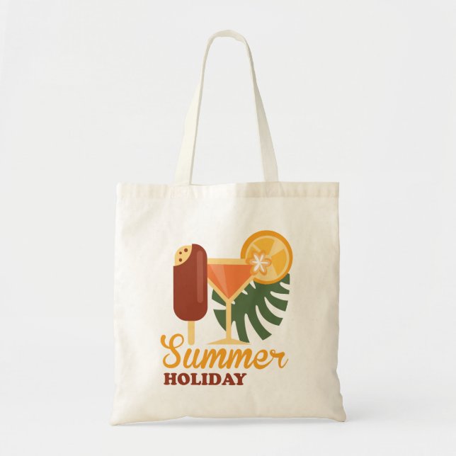 Summer Holiday Budget Beach Tote Bag (Front)