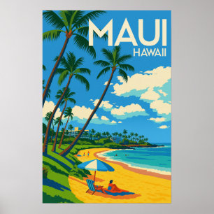 Summer Holiday Destination Hawaii Poster