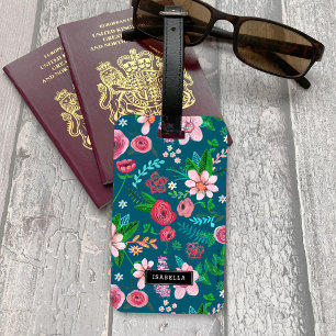 Summer Holiday   Flowers vacation   Luggage Tag