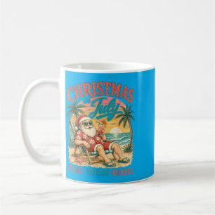 Summer Holiday Relax Beach Santa Hawaiian Sunset Coffee Mug