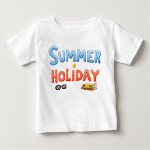 Summer Holiday - Summer Holiday Text with Vacation Baby T-Shirt
