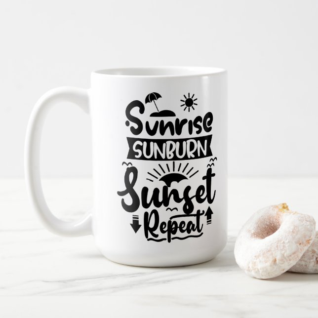 Summer Holiday Theme Coffee Mug (With Donut)