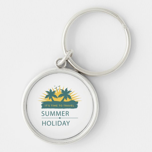 Summer Holiday Vacation Landscape Keychain (Front)