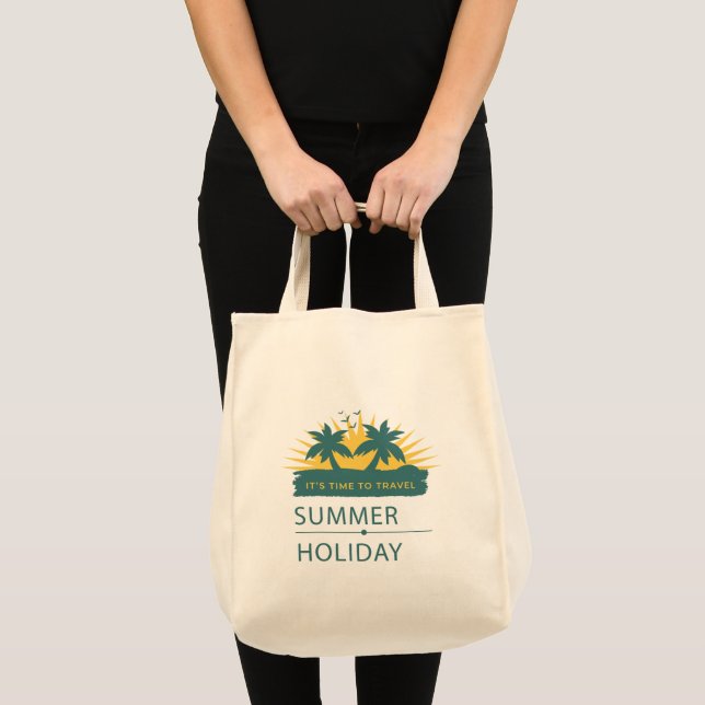 Summer Holiday Vacation Landscape Tote Bag (Front (Product))
