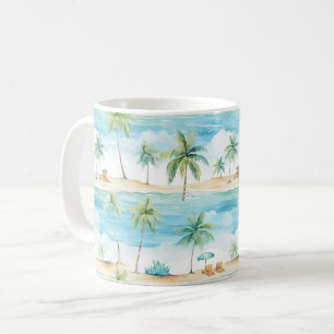 Summer Holidays Beach Palm Trees - Coffee Mug