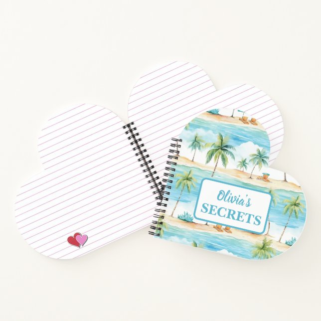 Summer Holidays Beach Palm Trees - Customized Notebook (Inside)