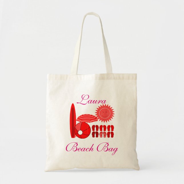 Summer Holidays Flip Flop Beach Bags (Front)