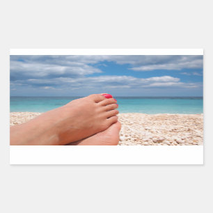 Summer holidays rectangular sticker