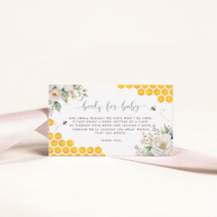 Summer Honeycomb White Flowers Books For Baby Enclosure Card
