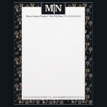 Summer Hopscotch Educational Teacher Pattern Letterhead<br><div class="desc">Letterhead with Pattern of Hopscotch Chalk</div>