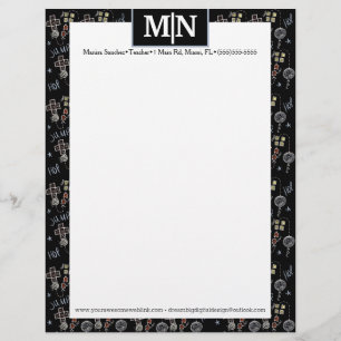 Summer Hopscotch Educational Teacher Pattern Letterhead