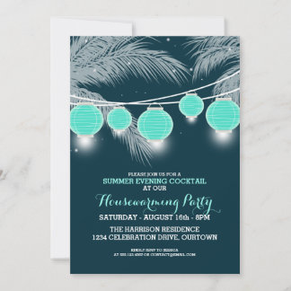 Summer Housewarming Cocktail Party Invitations