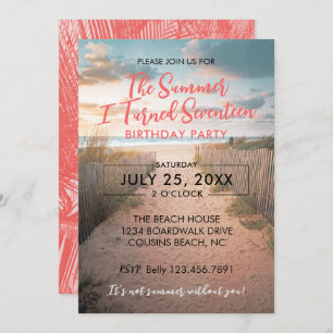 Summer I Turned Seventeen Birthday Invitation