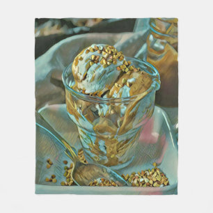 Summer ice cream cone fleece blanket