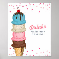 Summer Ice Cream Drinks Bridal Shower