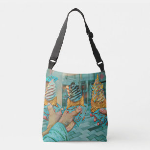 Summer ice cream lovers crossbody bag